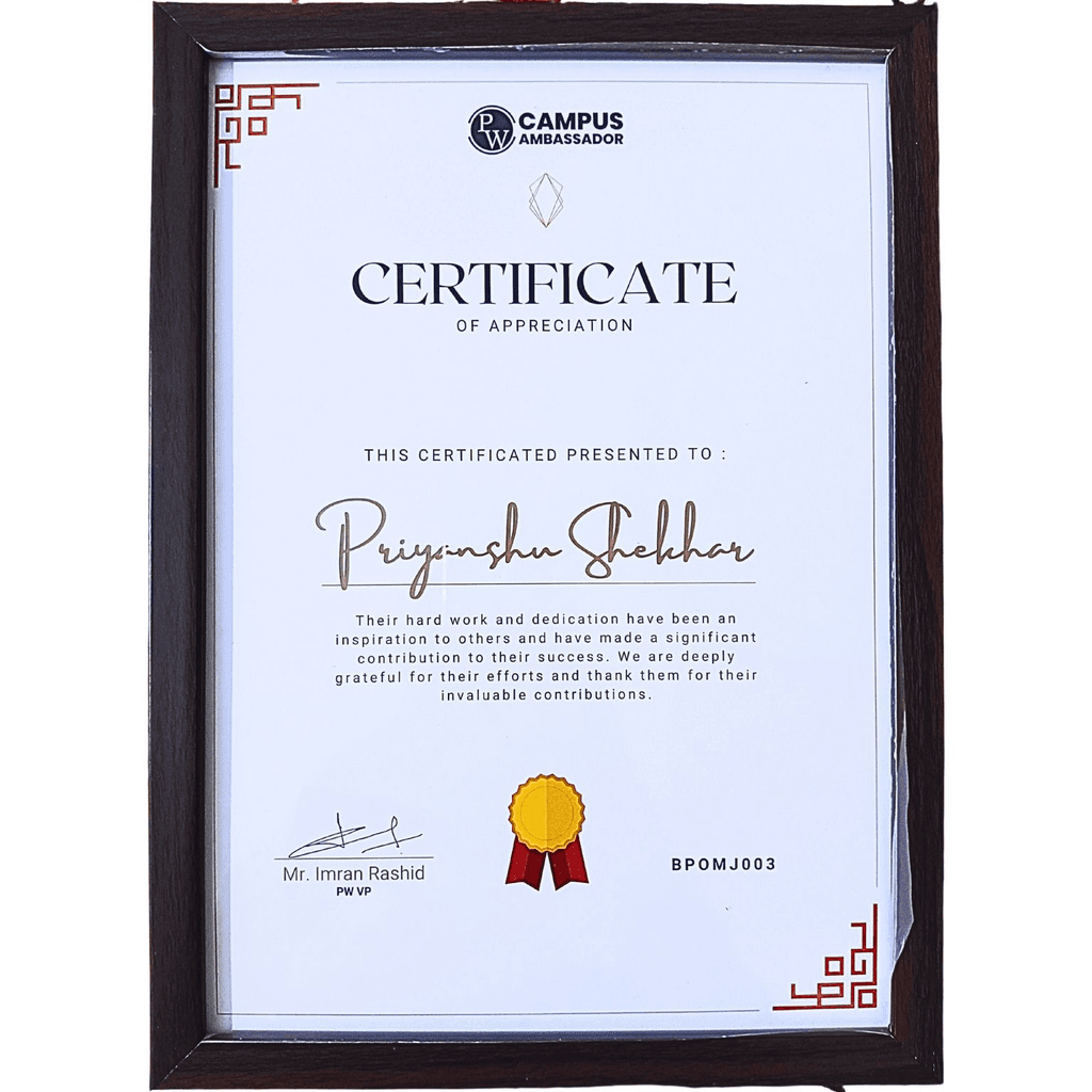 Priyanshu Shekhar at PW Campus Ambassador Event